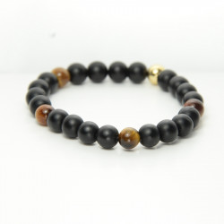 Bracelet homme noir et oeil...