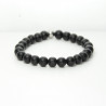 Bracelet homme noir inox