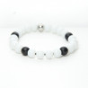 Bracelet homme blanc et noir inox