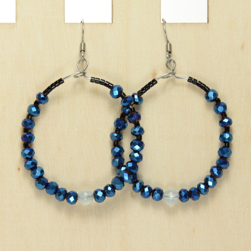 Boucles bleu iris