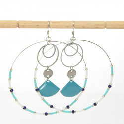 Grandes boucles turquoise...