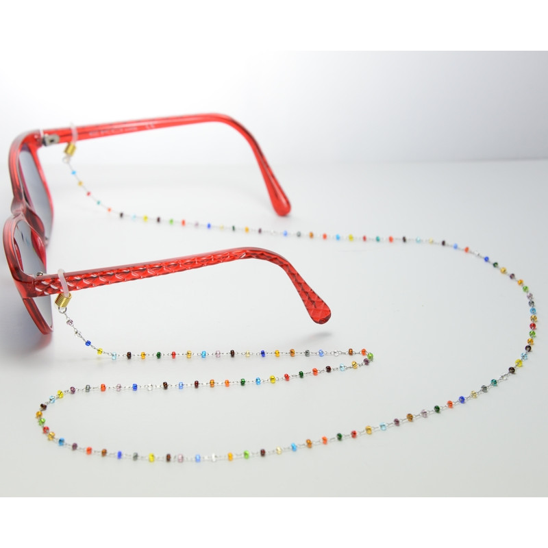 Chaine pour lunettes multicolore