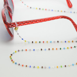 Chaine pour lunettes multicolore