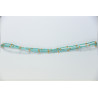 Bracelet de cheville triple cordon turquoise doré